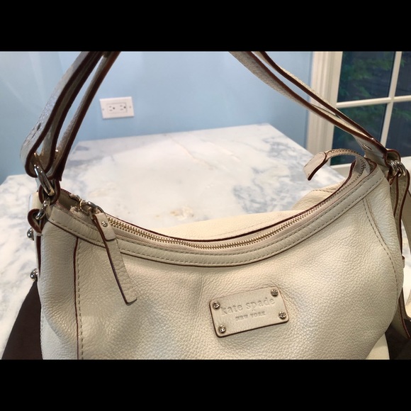Kate Spade White Leather Shoulder/Crossbody Bag - Picture 2 of 8